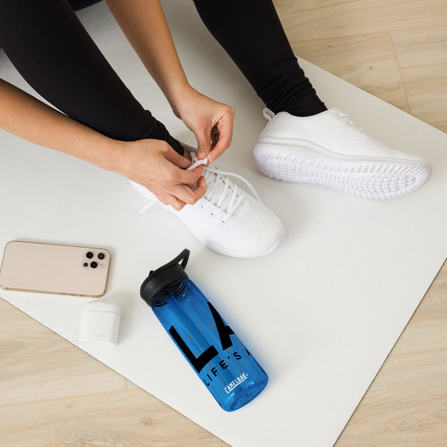 LAG Life’s A Gamble Black Sports water bottle