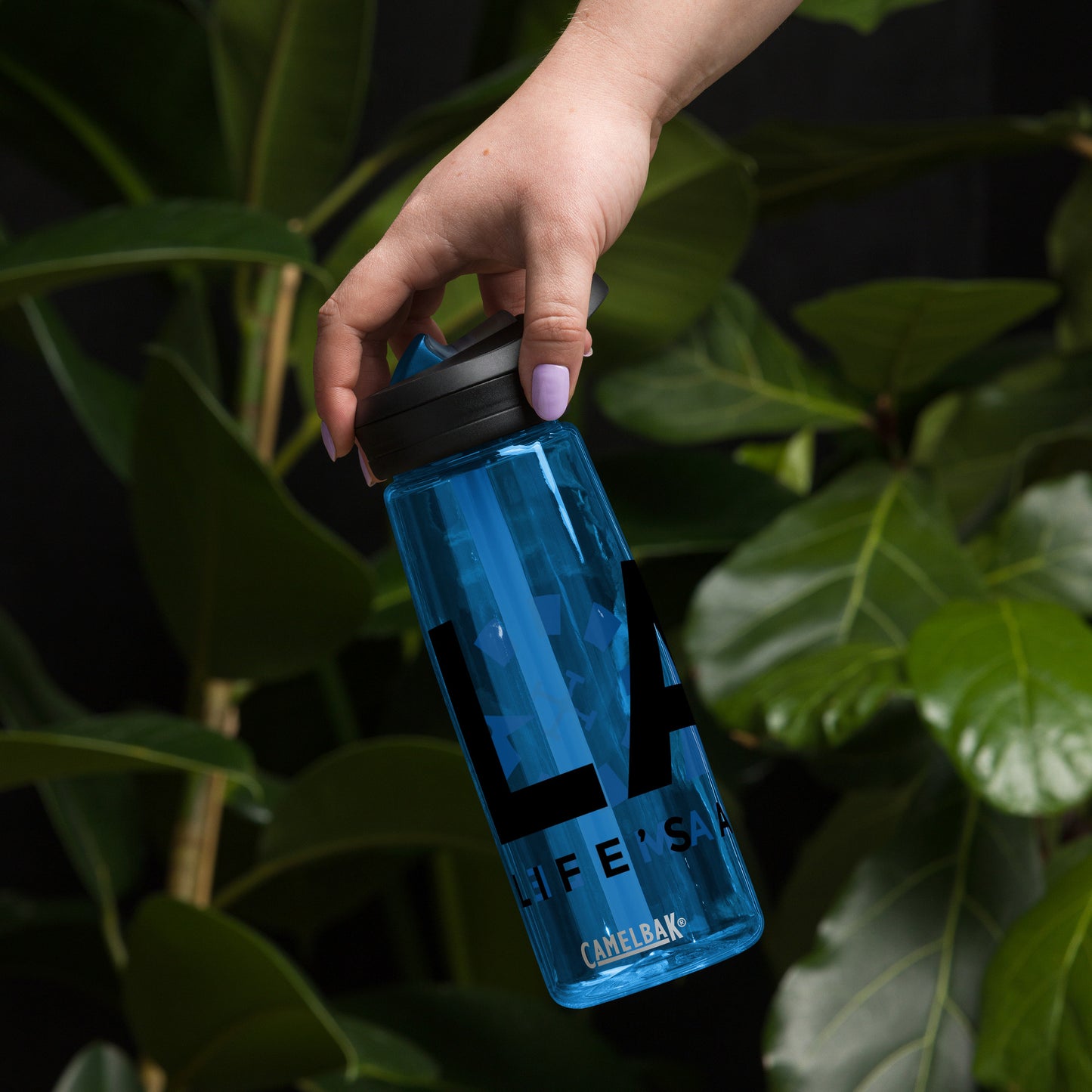 LAG Life’s A Gamble Black Sports water bottle