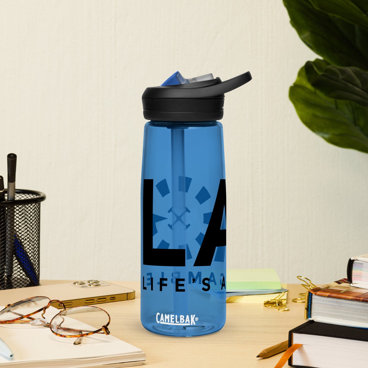 LAG Life’s A Gamble Black Sports water bottle