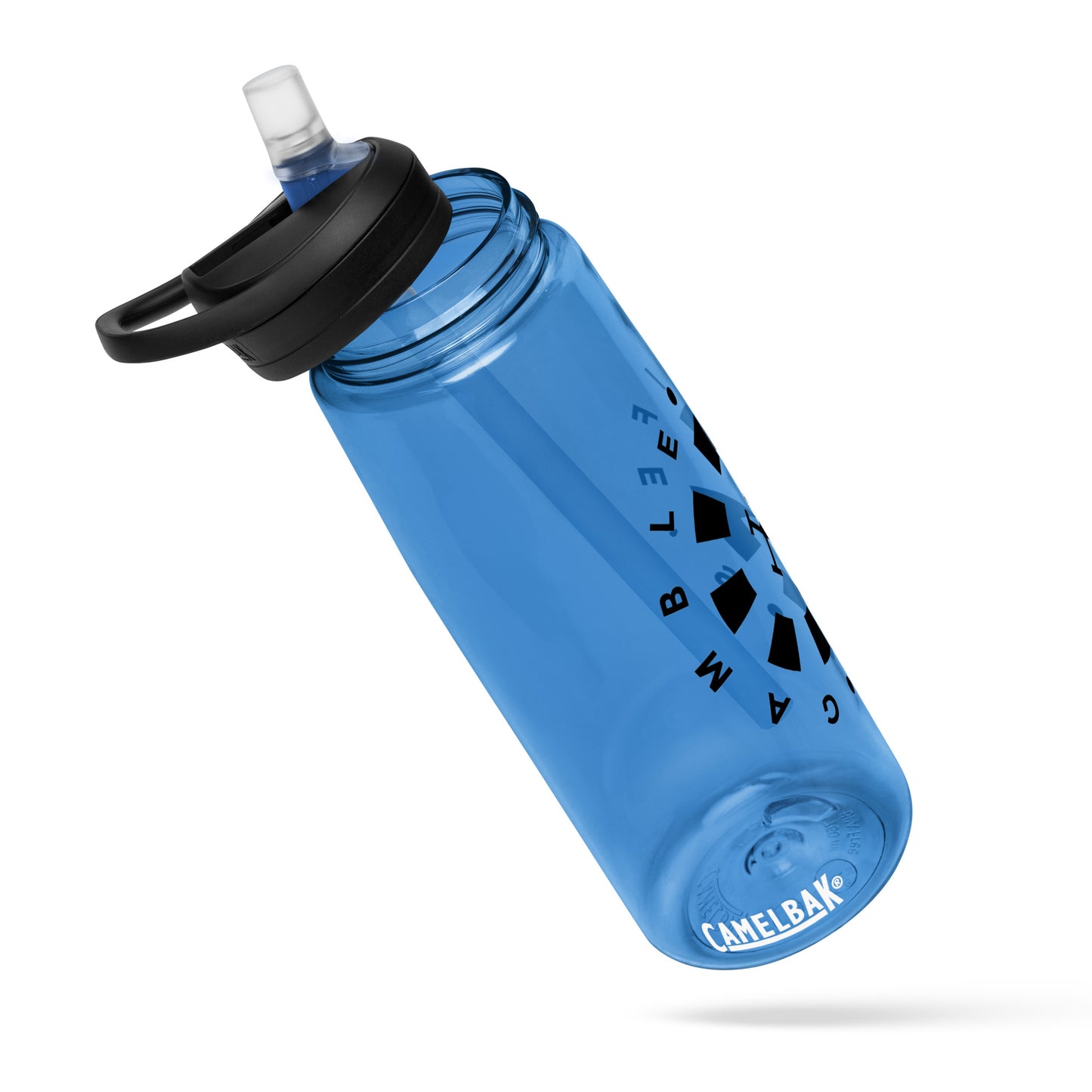 LAG Life’s A Gamble Circle Black Sports water bottle