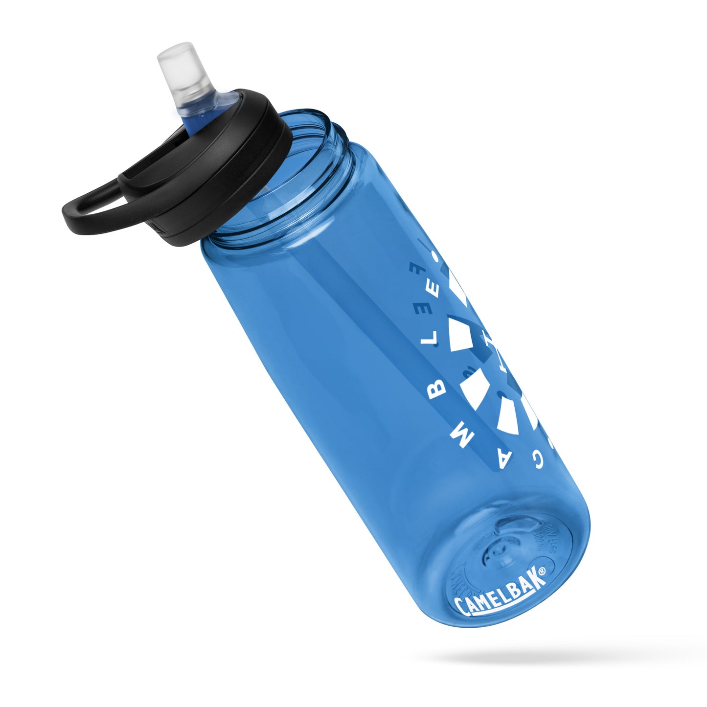 LAG Life’s A Gamble Circle White Sports water bottle