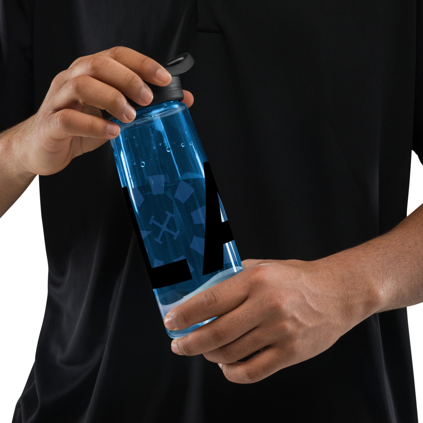 LAG Black Sports water bottle