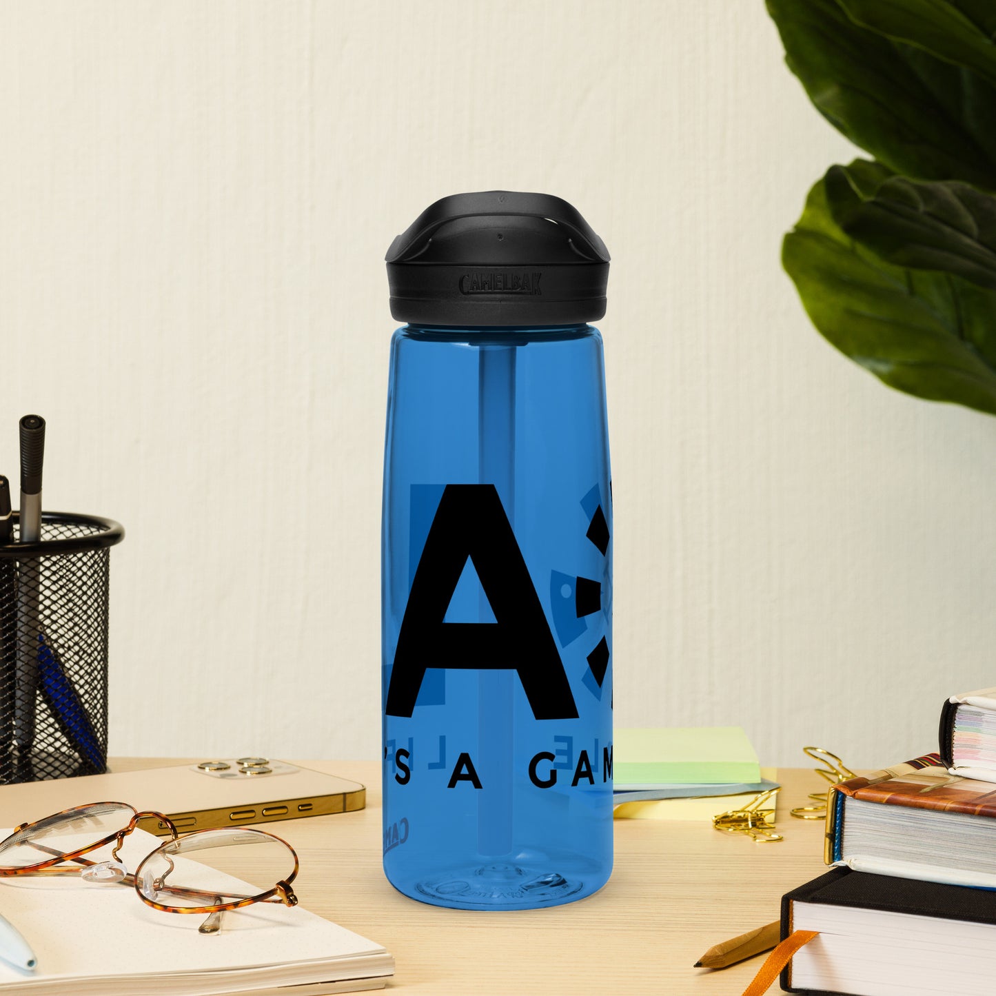 LAG Life’s A Gamble Black Sports water bottle