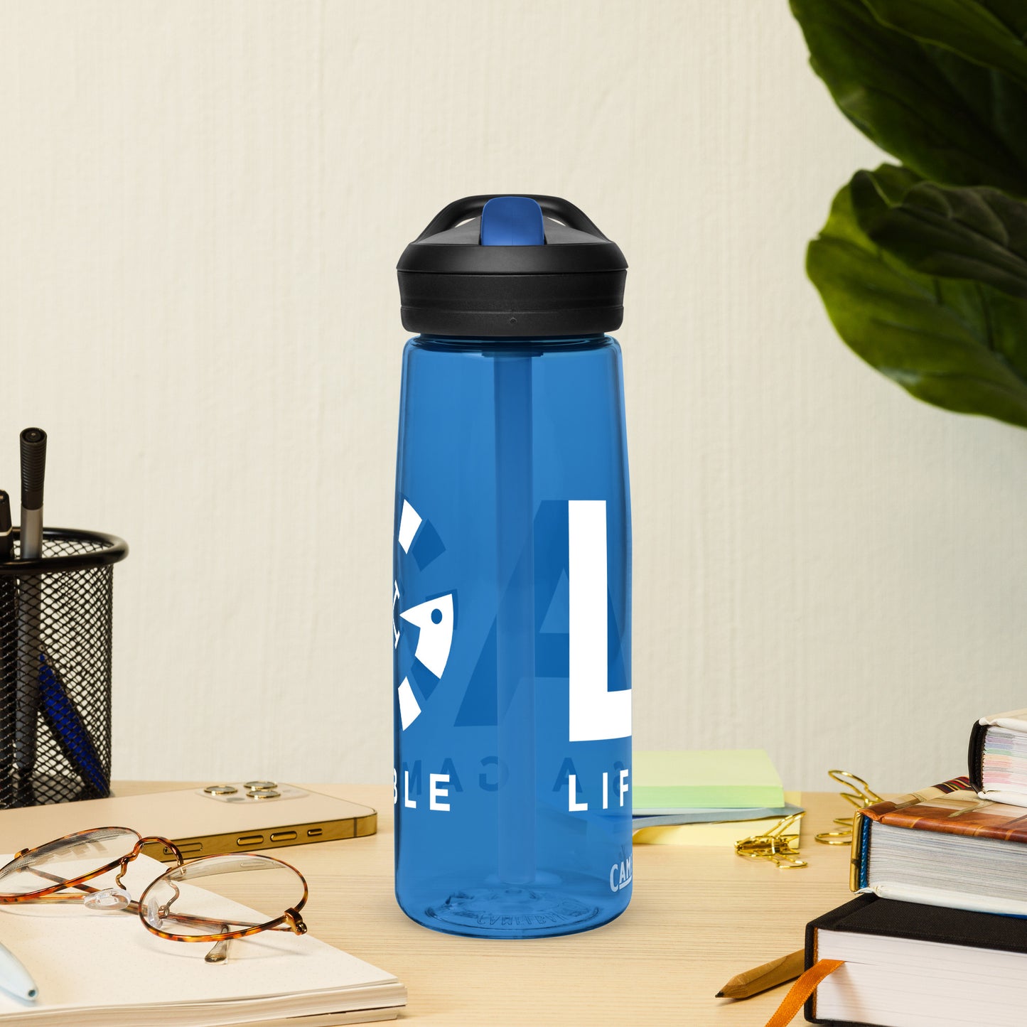 LAG Life’s A Gamble White Sports water bottle