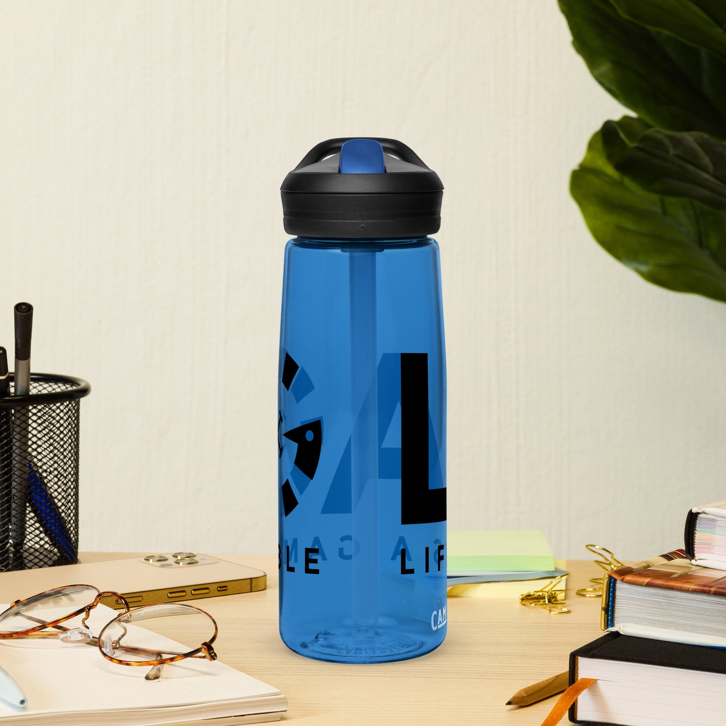 LAG Life’s A Gamble Black Sports water bottle