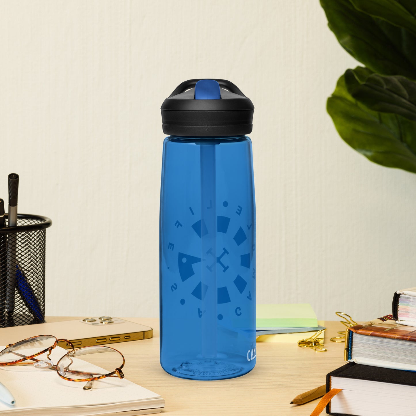 LAG Life’s A Gamble Circle Black Sports water bottle