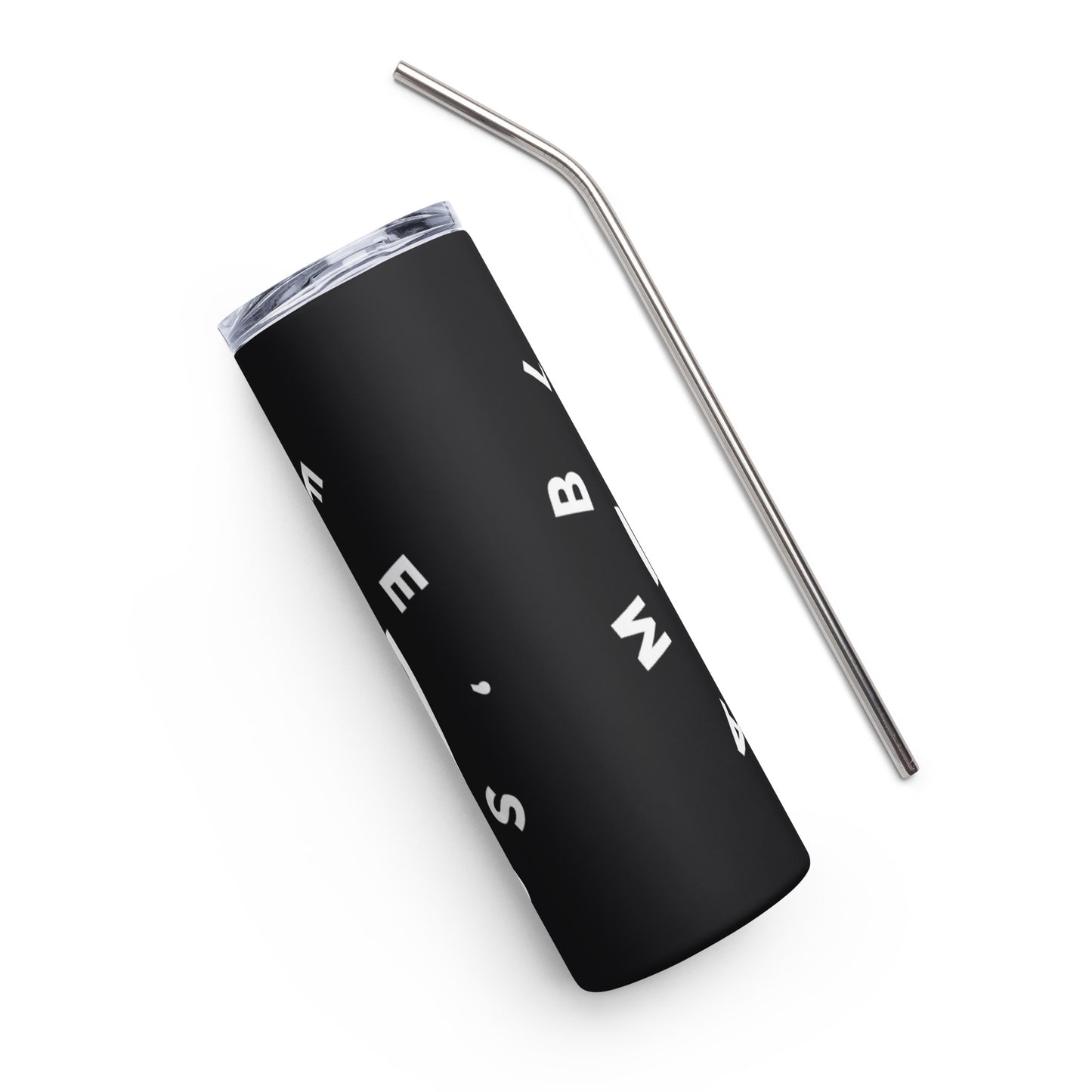LAG Life’s A Gamble Circle White Stainless steel tumbler