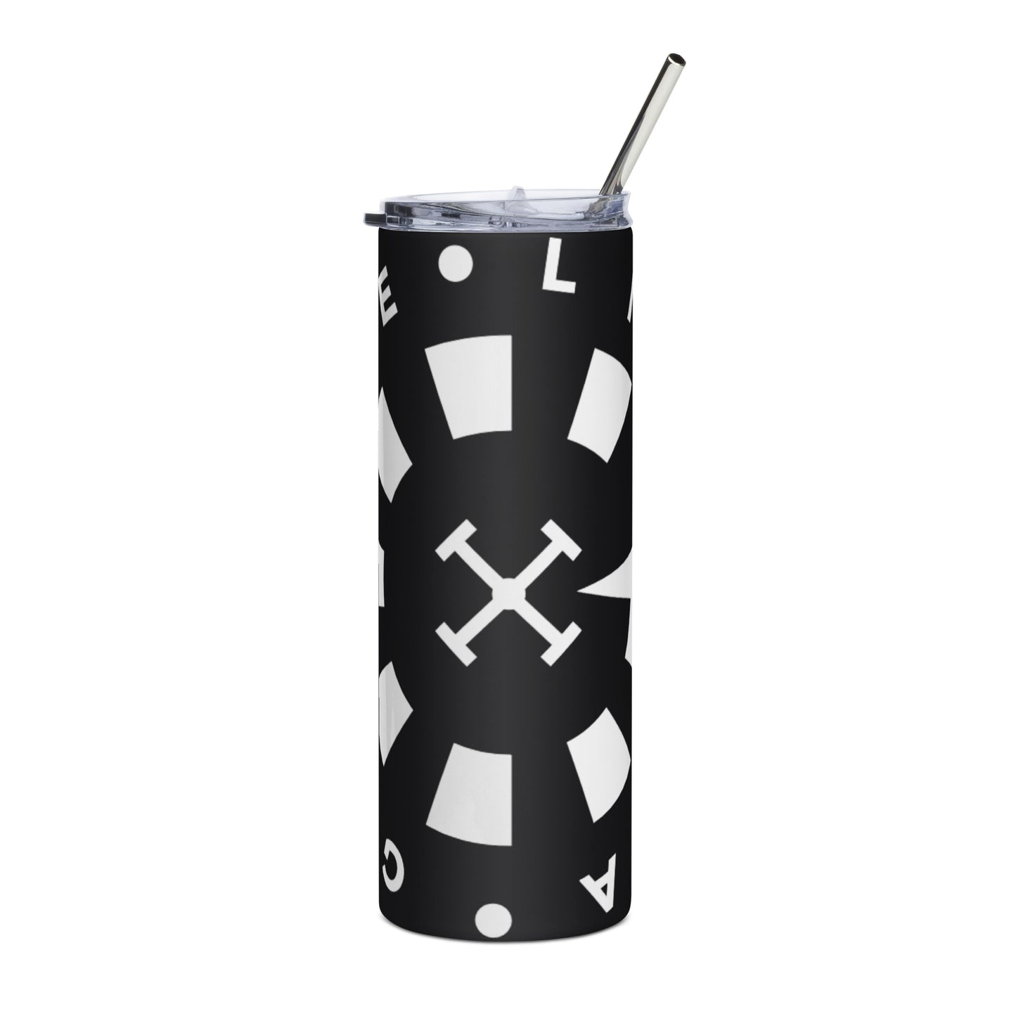 LAG Life’s A Gamble Circle White Stainless steel tumbler
