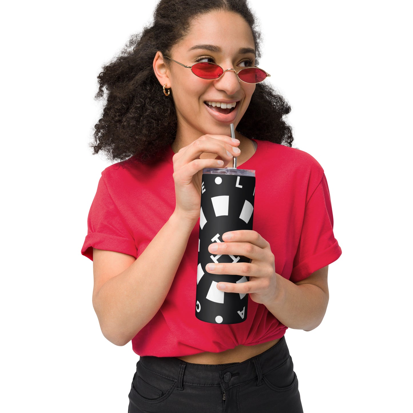 LAG Life’s A Gamble Circle White Stainless steel tumbler