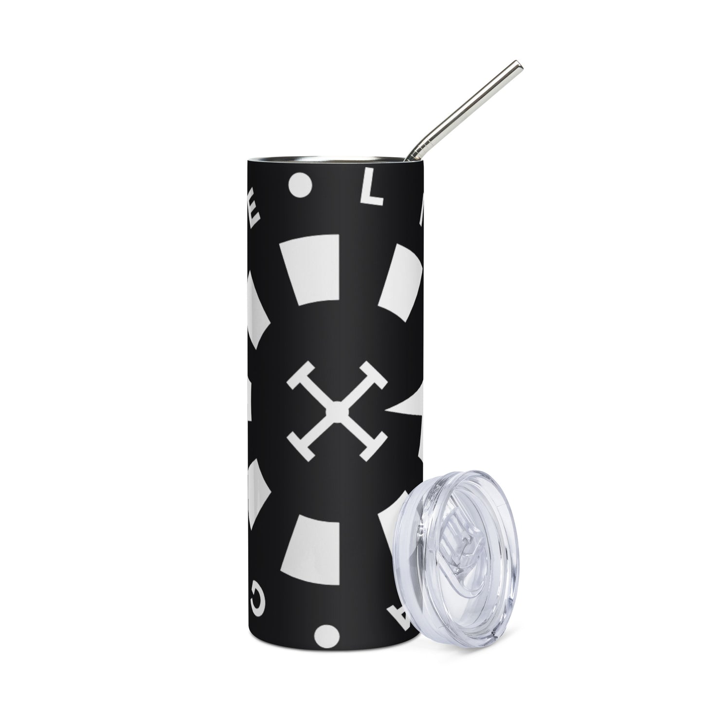 LAG Life’s A Gamble Circle White Stainless steel tumbler