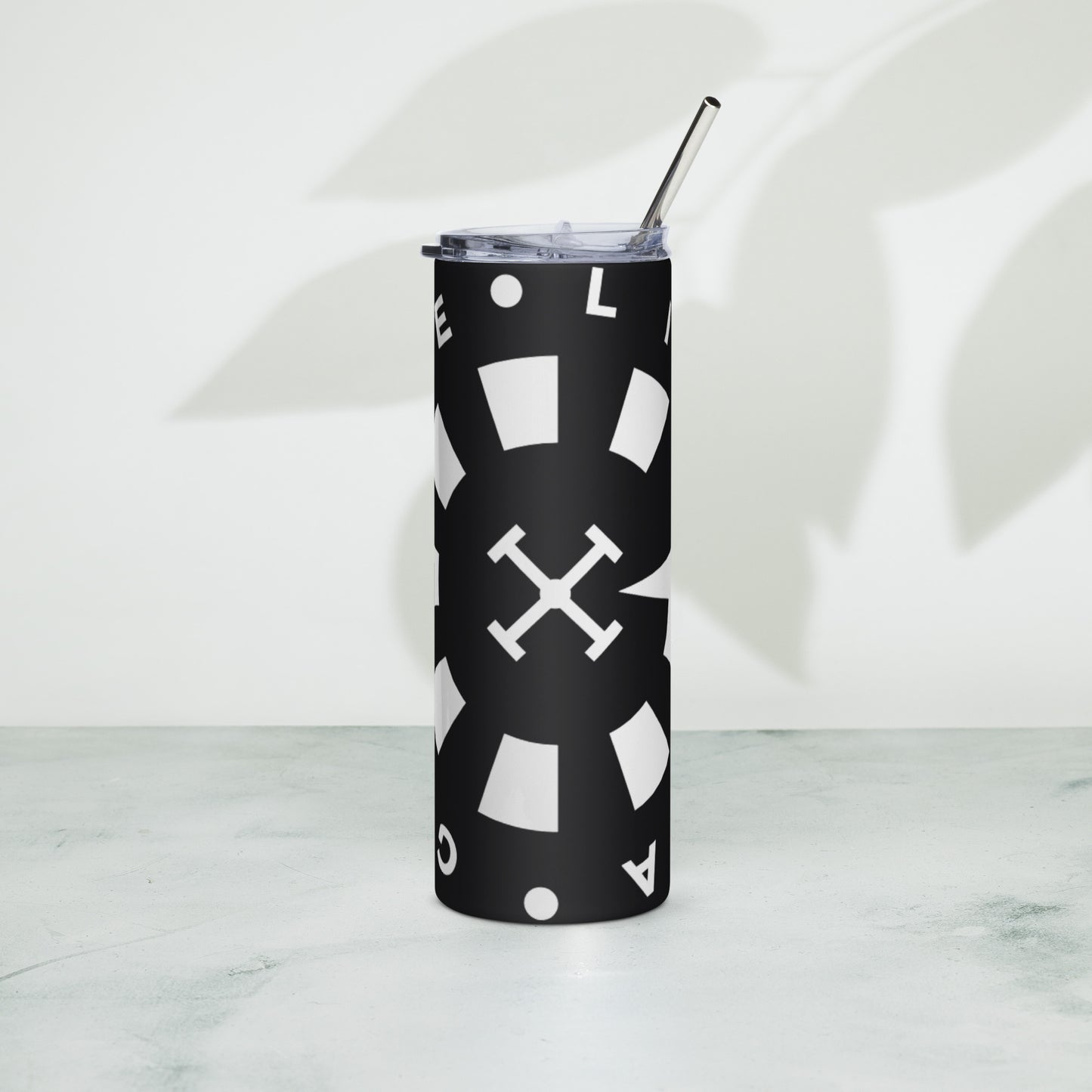 LAG Life’s A Gamble Circle White Stainless steel tumbler