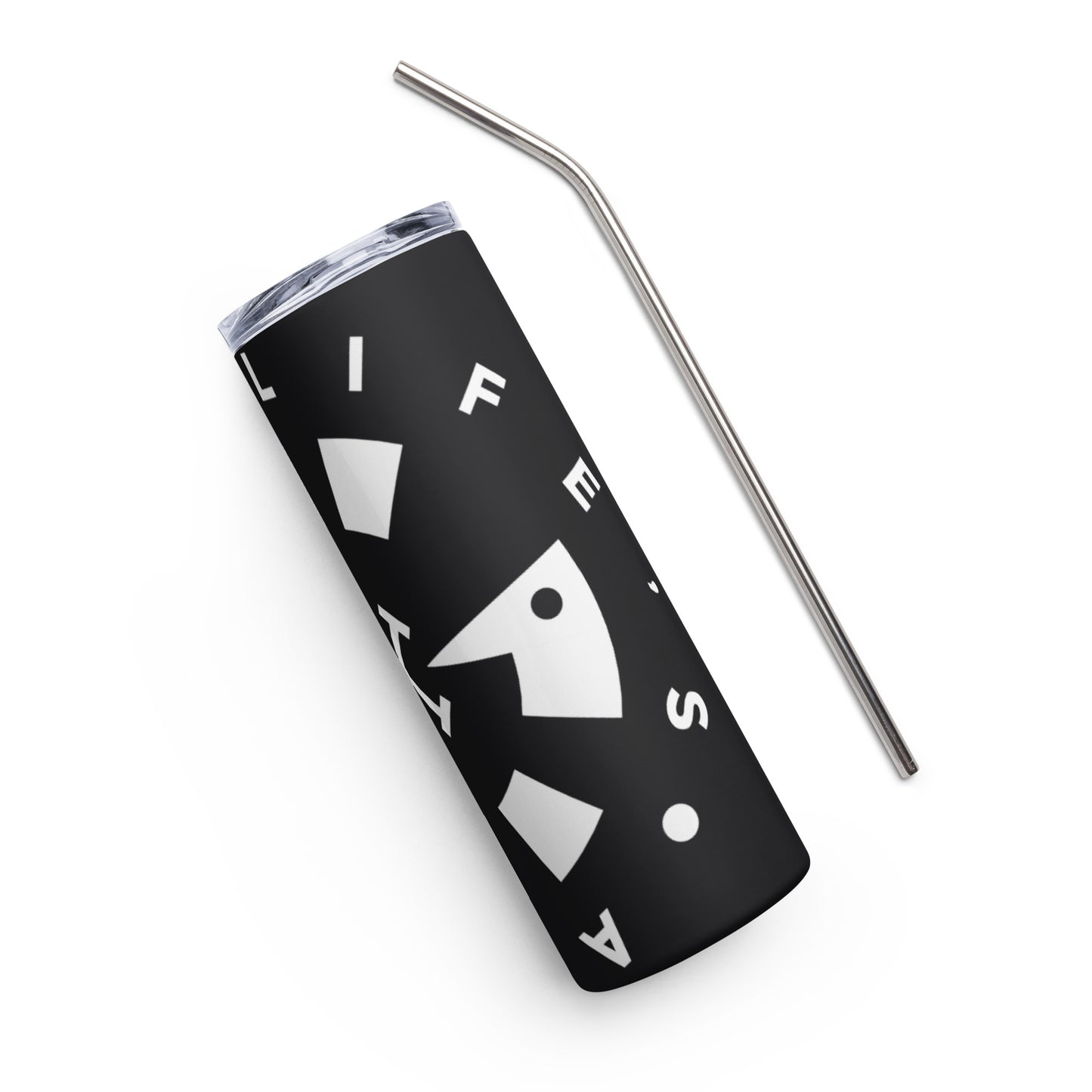 LAG Life’s A Gamble Circle White Stainless steel tumbler