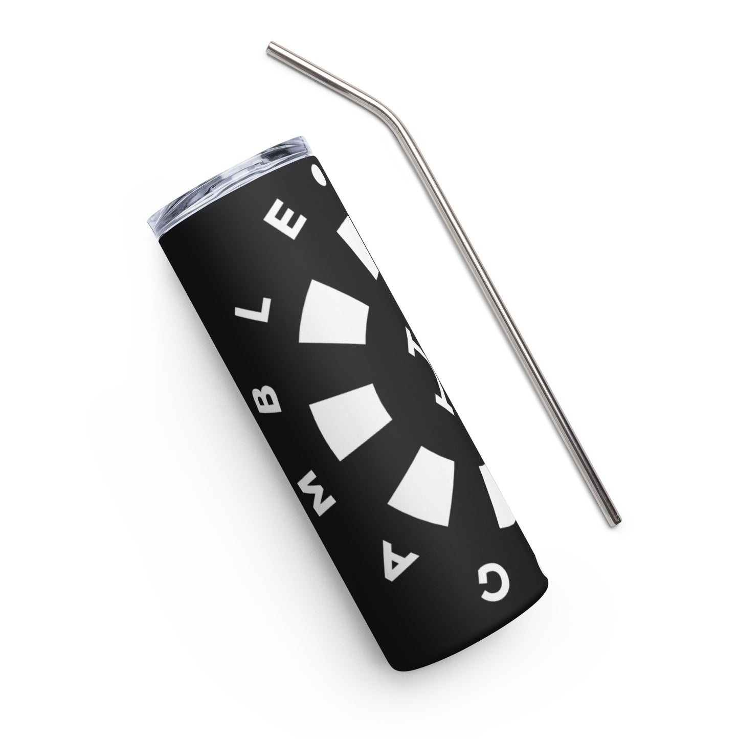 LAG Life’s A Gamble Circle White Stainless steel tumbler