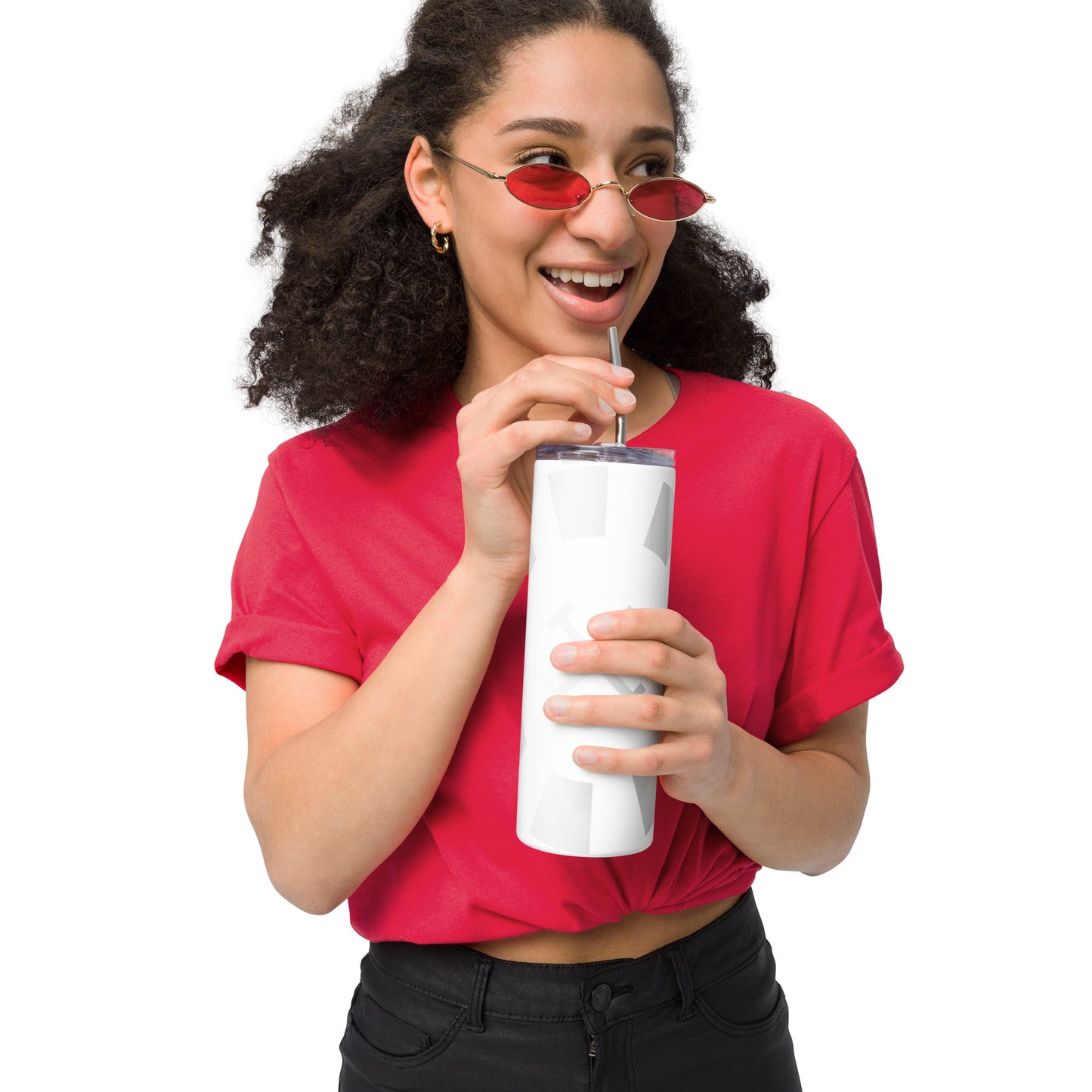 Big G White Stainless steel tumbler