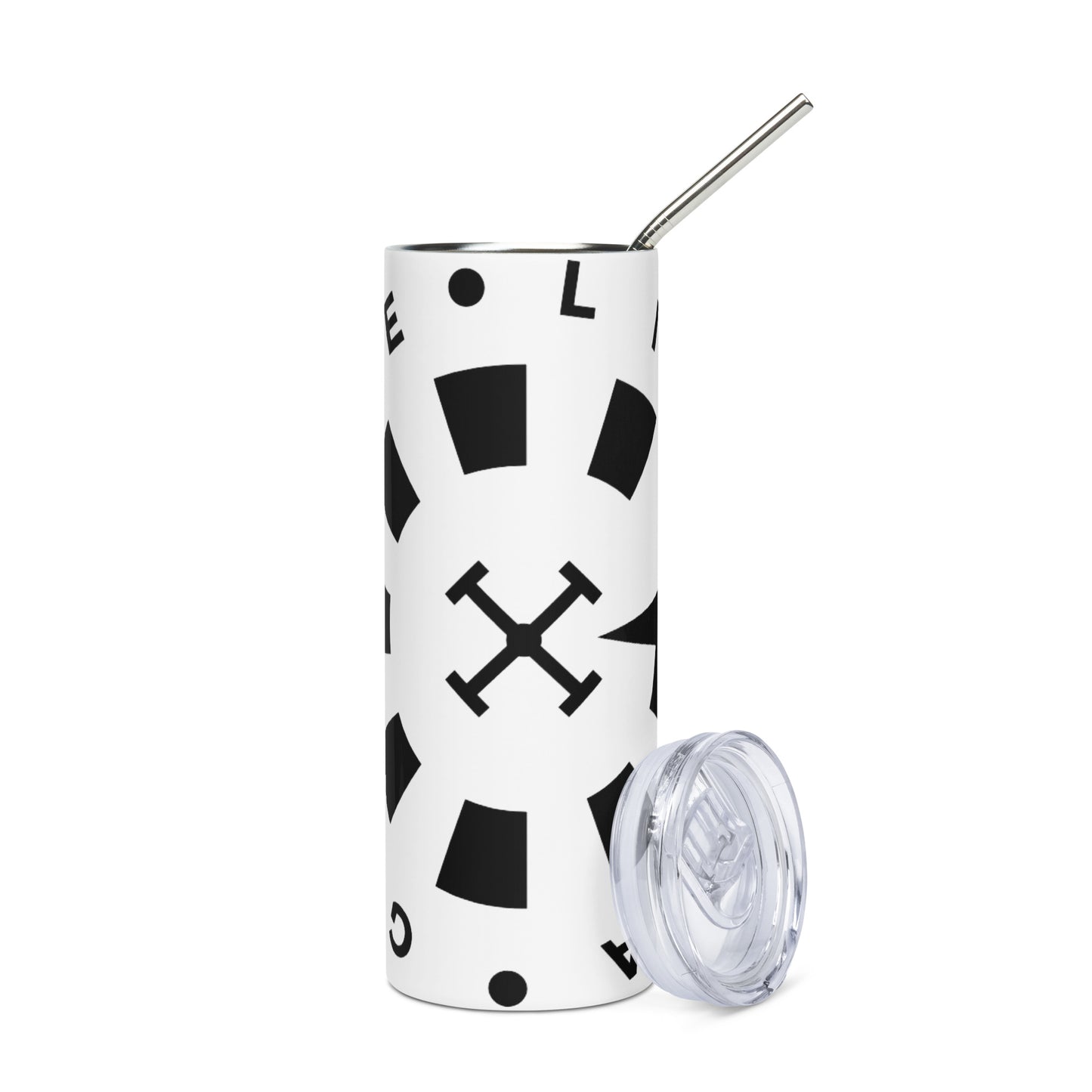 LAG Life’s A Gamble Circle Black Stainless steel tumbler