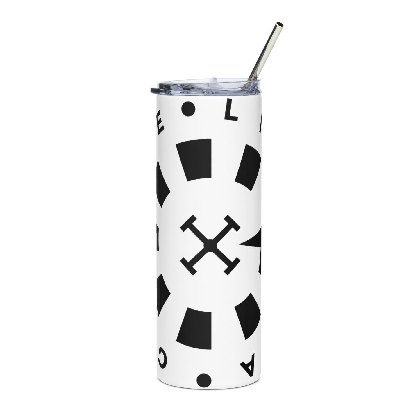 LAG Life’s A Gamble Circle Black Stainless steel tumbler