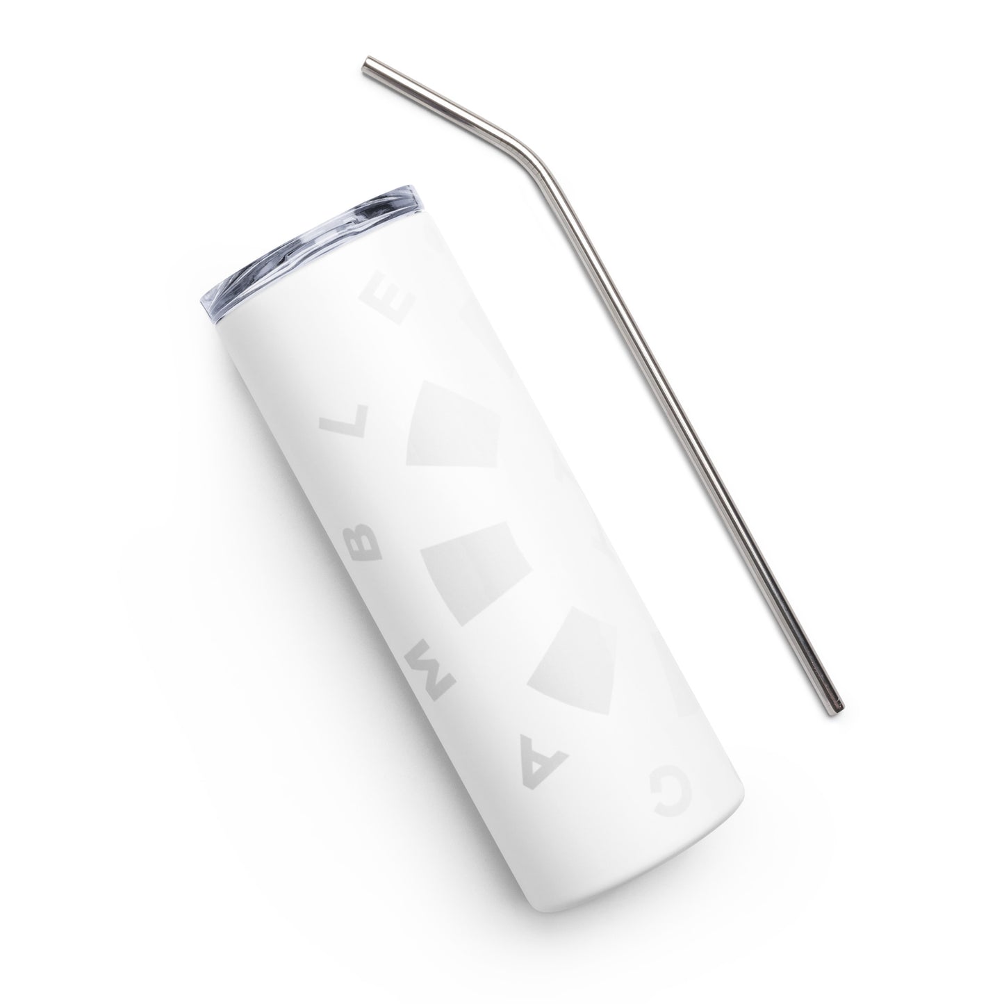 LAG Life’s A Gamble Circle White Stainless steel tumbler
