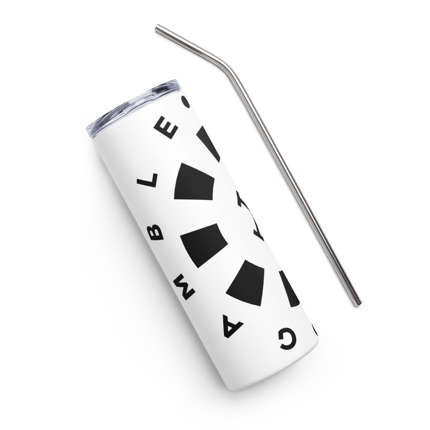 LAG Life’s A Gamble Circle Black Stainless steel tumbler