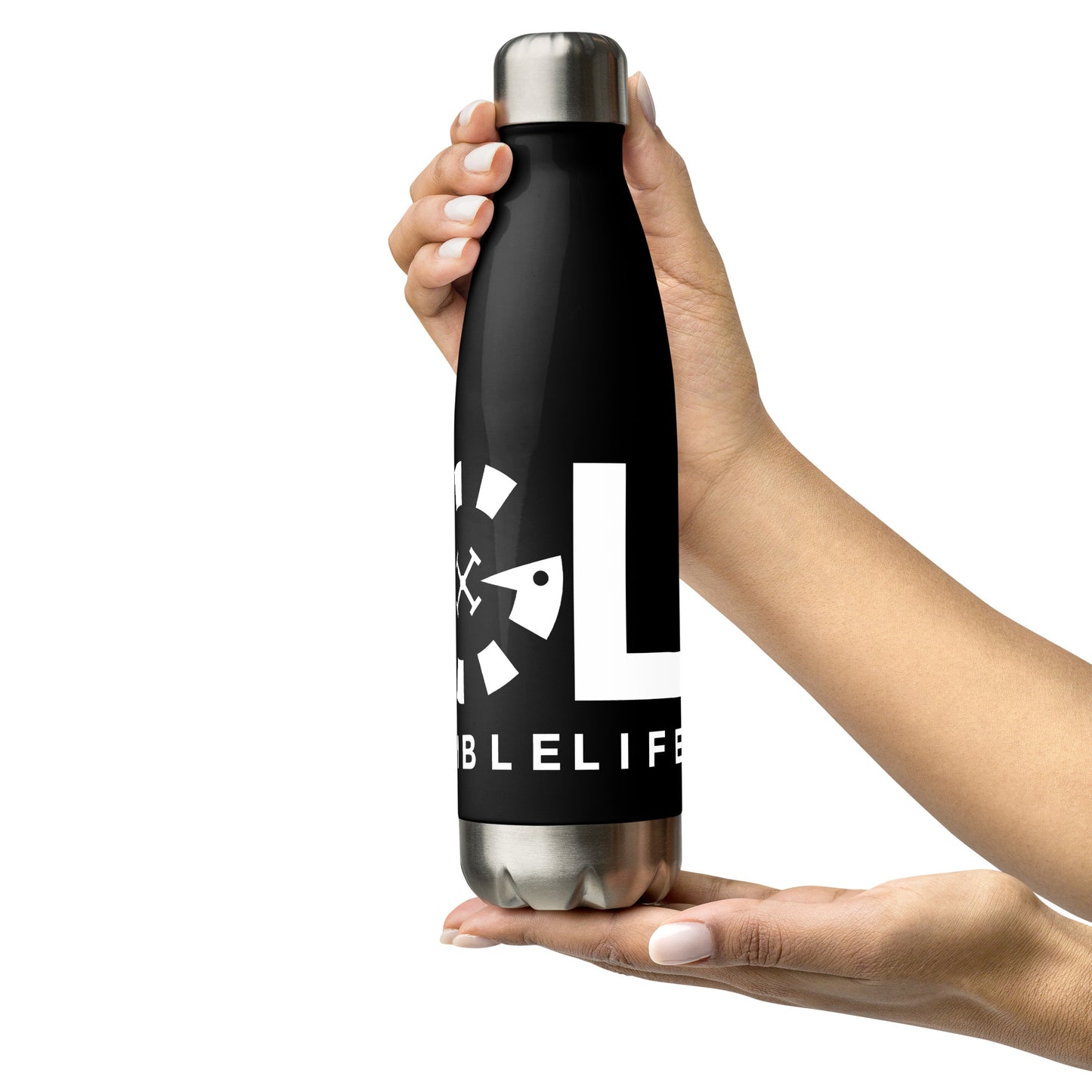 LAG Life's A Gamble White Stainless steel water bottle