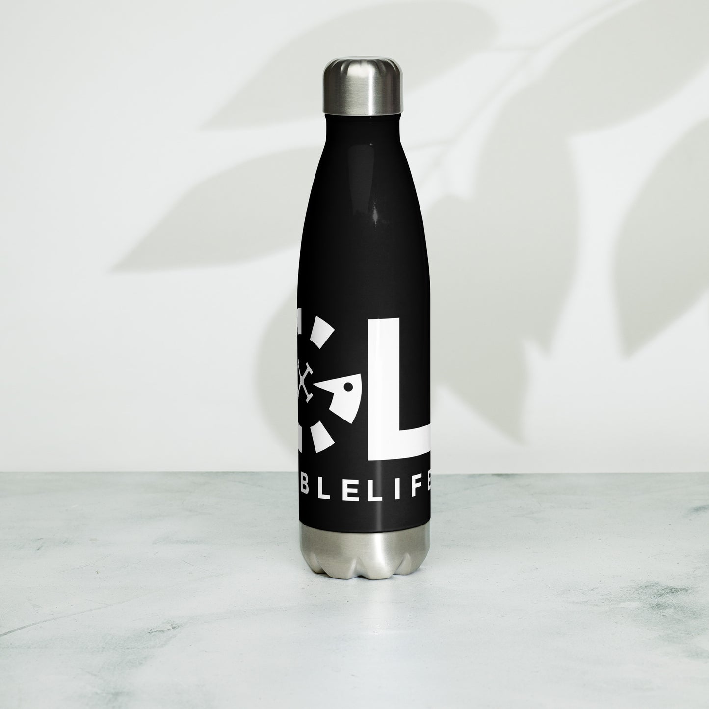 LAG Life's A Gamble White Stainless steel water bottle