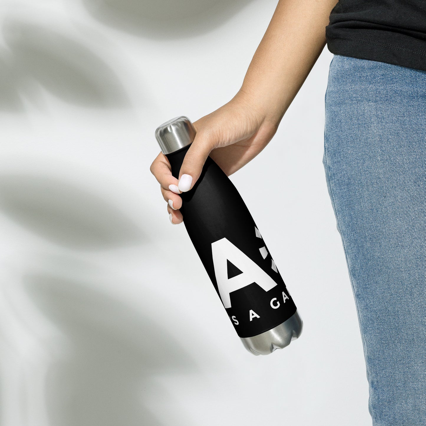 LAG Life's A Gamble White Stainless steel water bottle
