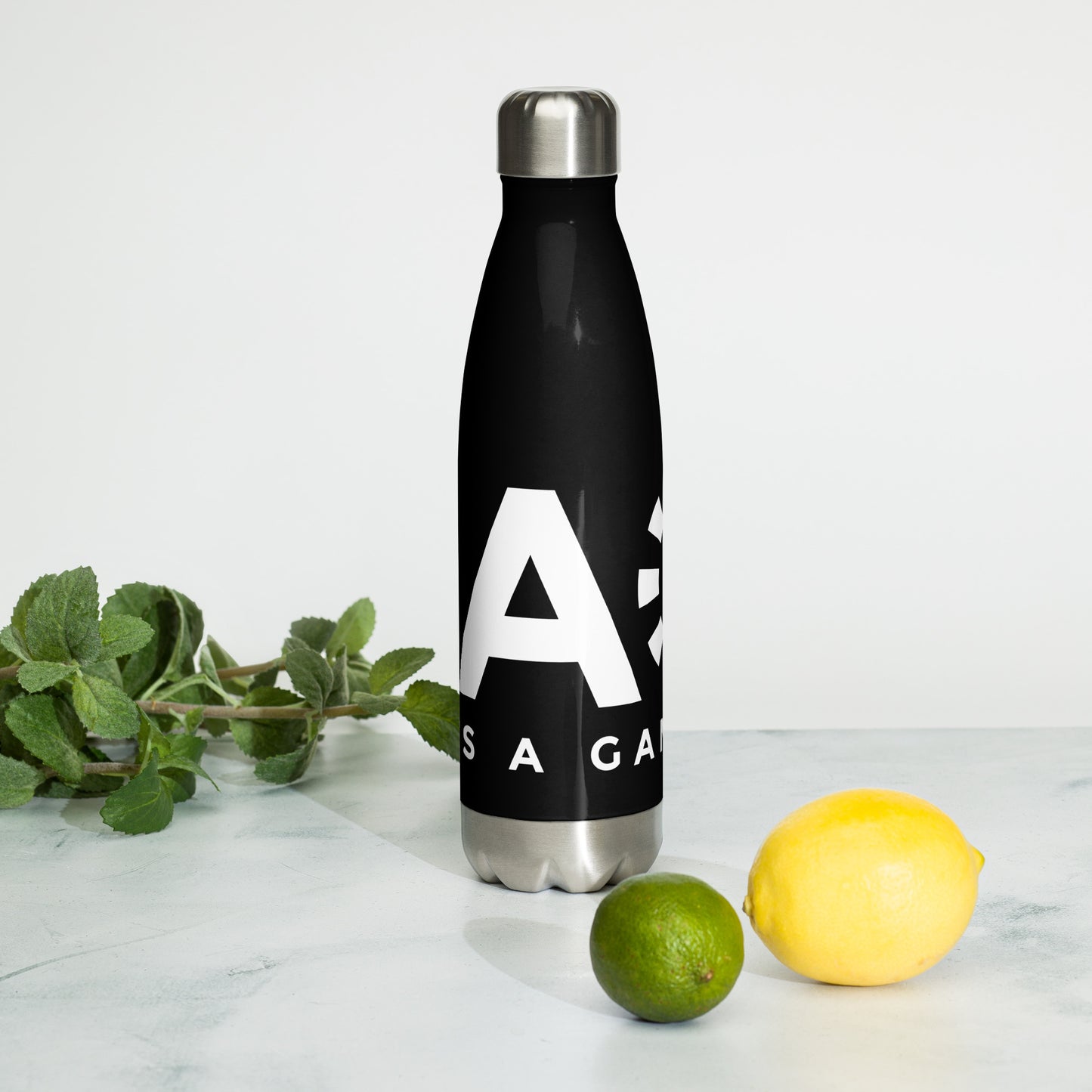 LAG Life's A Gamble White Stainless steel water bottle