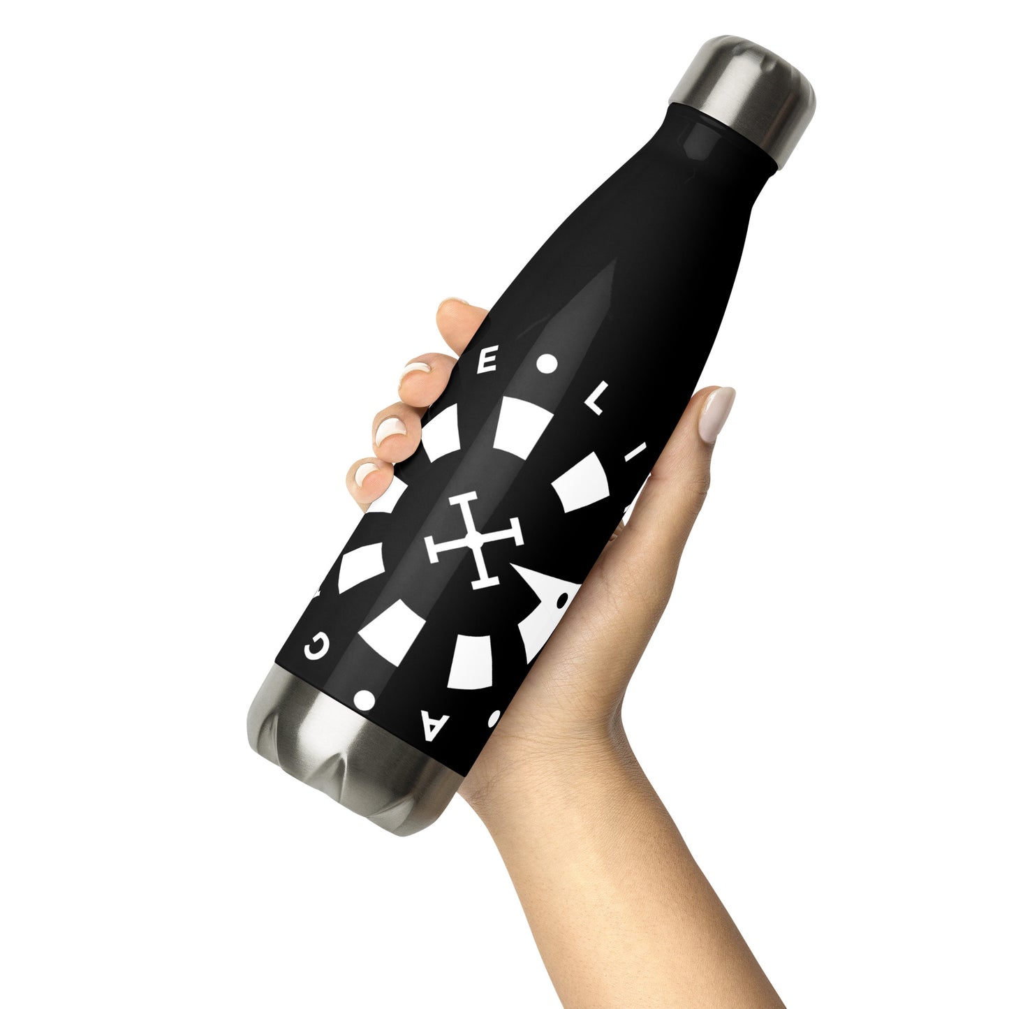 LAG Life's A Gamble Circle White Stainless steel water bottle