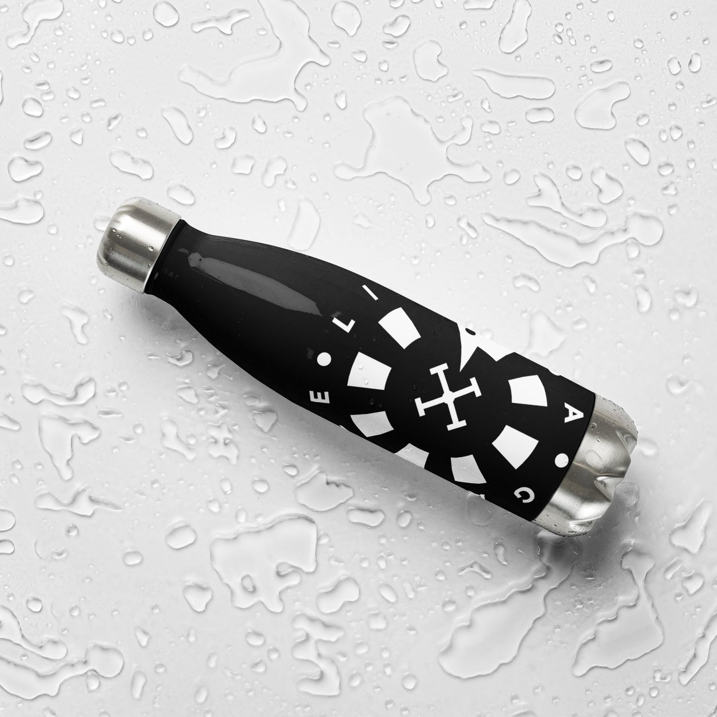 LAG Life's A Gamble Circle White Stainless steel water bottle