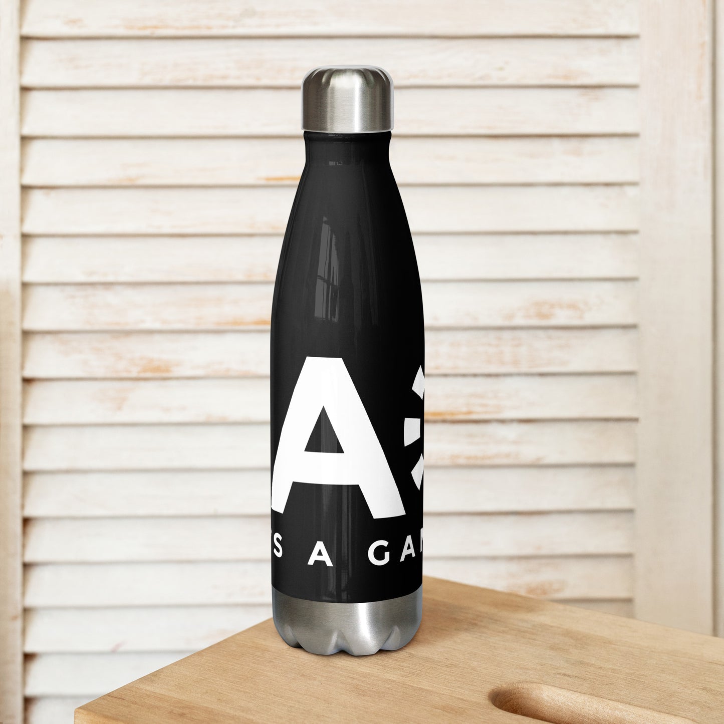 LAG Life's A Gamble White Stainless steel water bottle