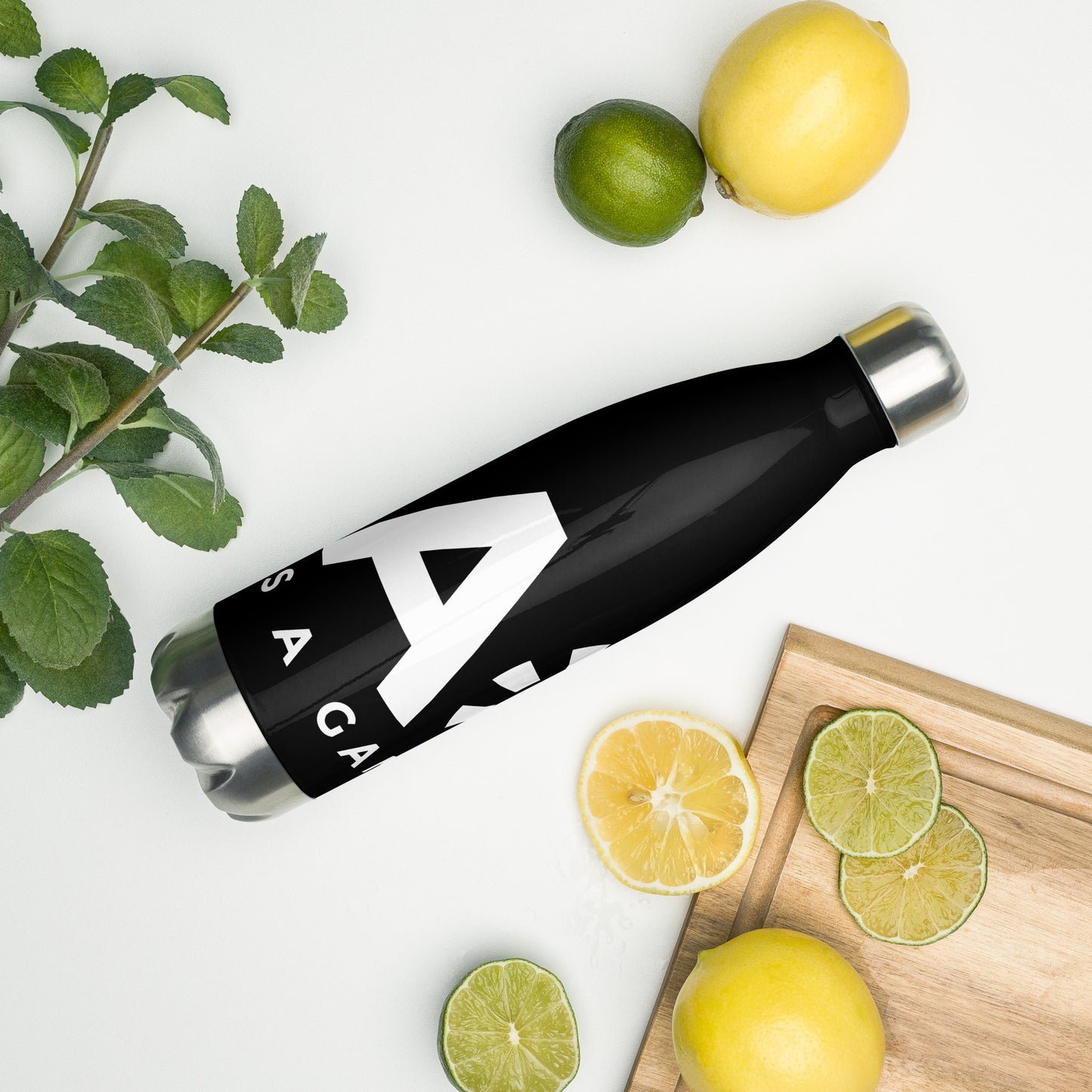 LAG Life's A Gamble White Stainless steel water bottle