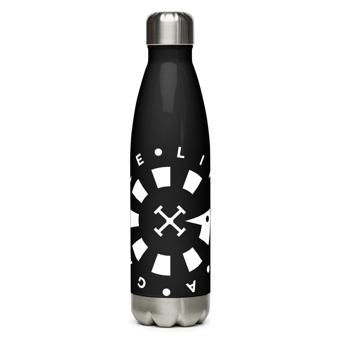LAG Life's A Gamble Circle White Stainless steel water bottle