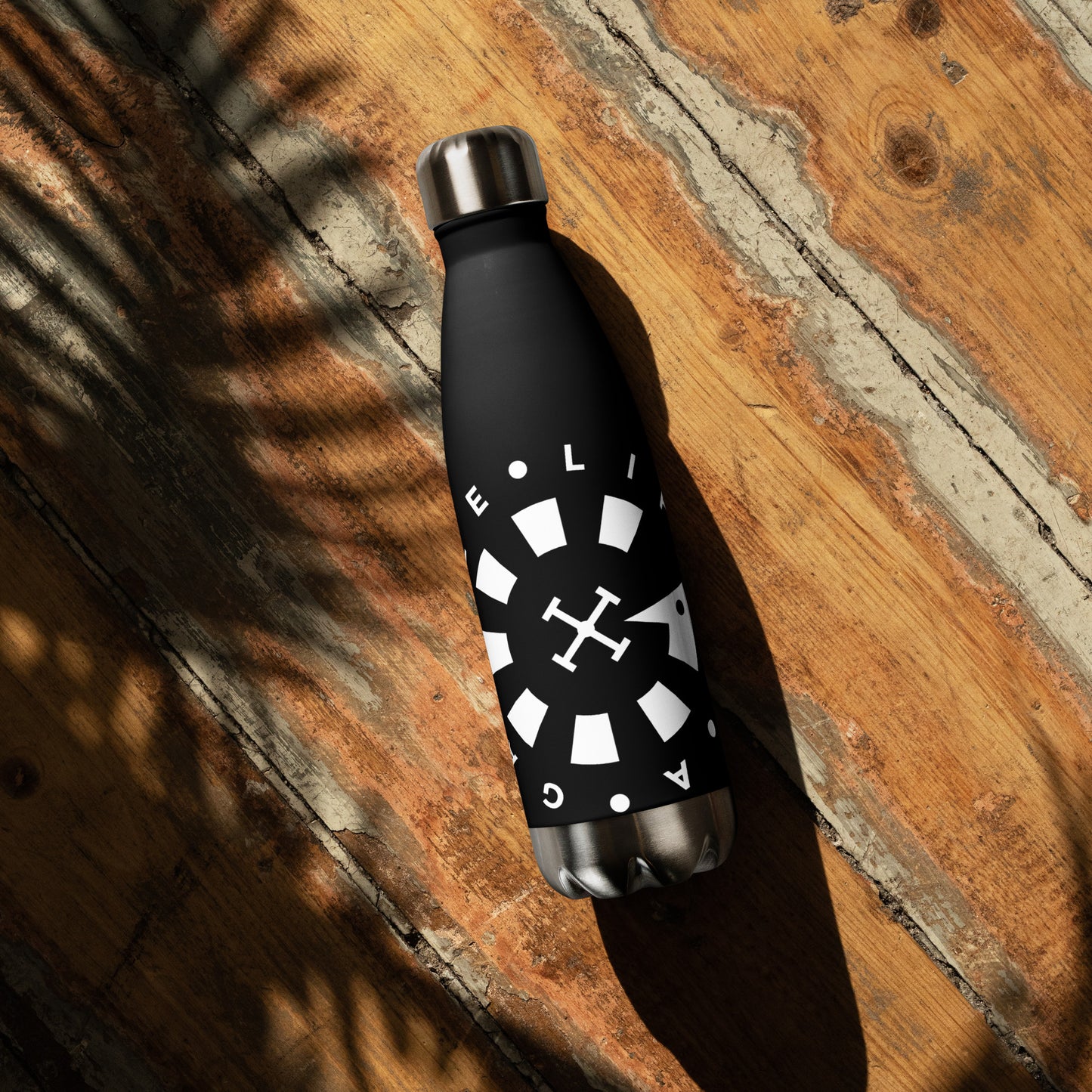 LAG Life's A Gamble Circle White Stainless steel water bottle