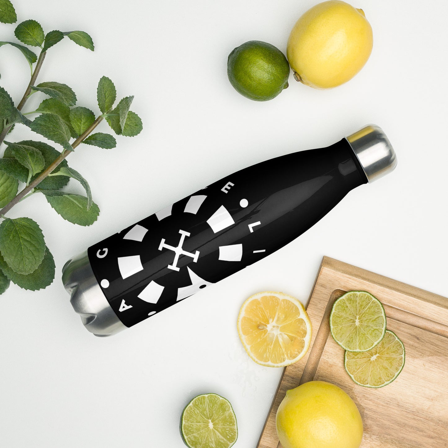 LAG Life's A Gamble Circle White Stainless steel water bottle