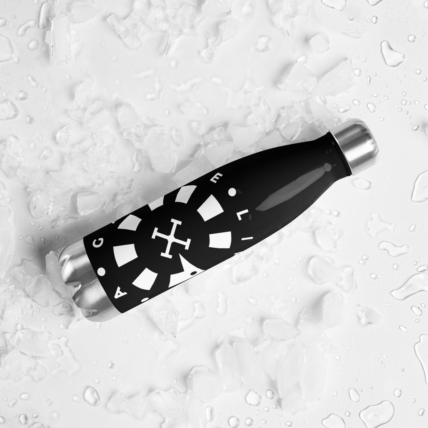 LAG Life's A Gamble Circle White Stainless steel water bottle