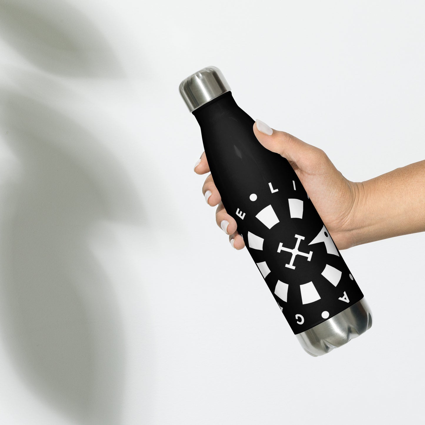 LAG Life's A Gamble Circle White Stainless steel water bottle