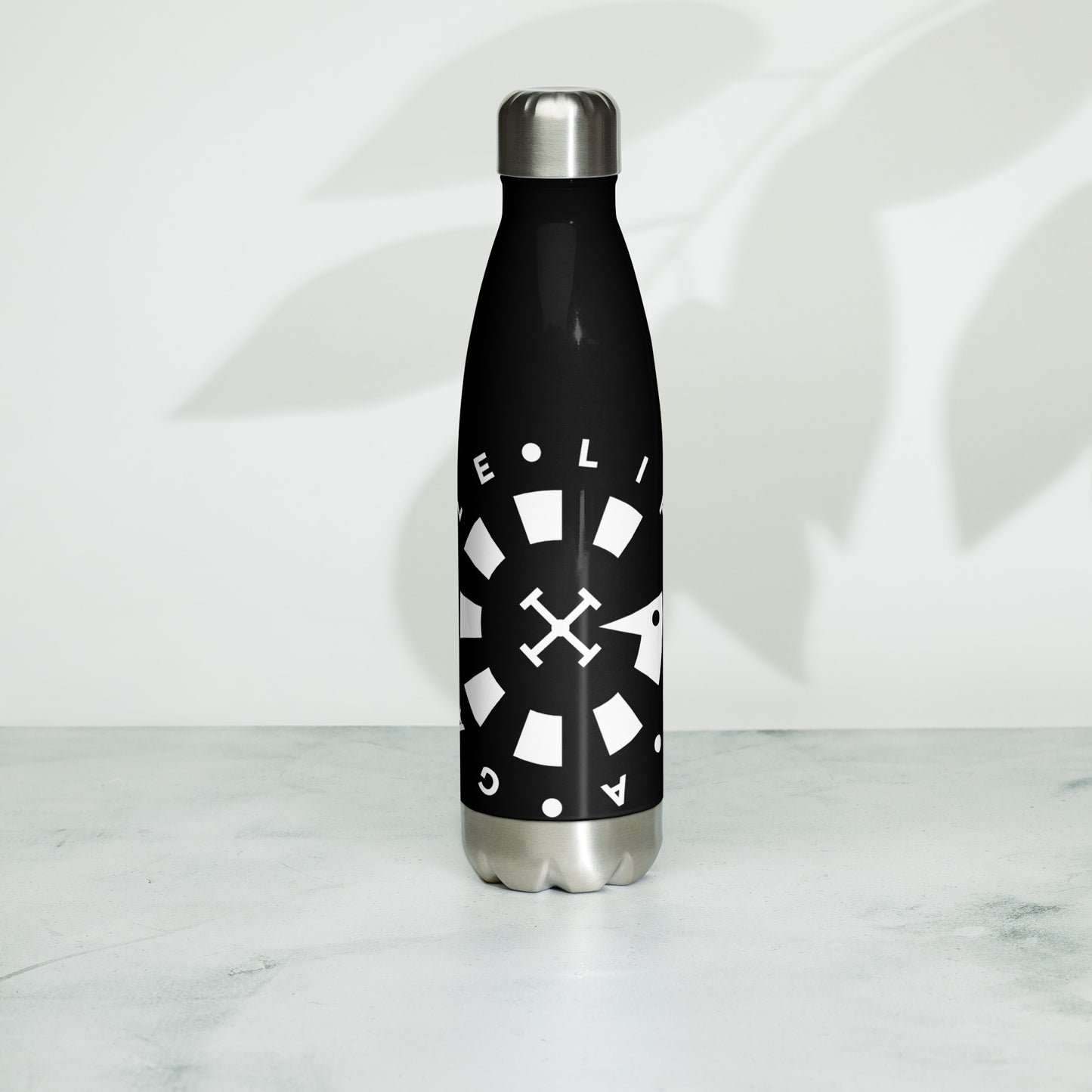LAG Life's A Gamble Circle White Stainless steel water bottle