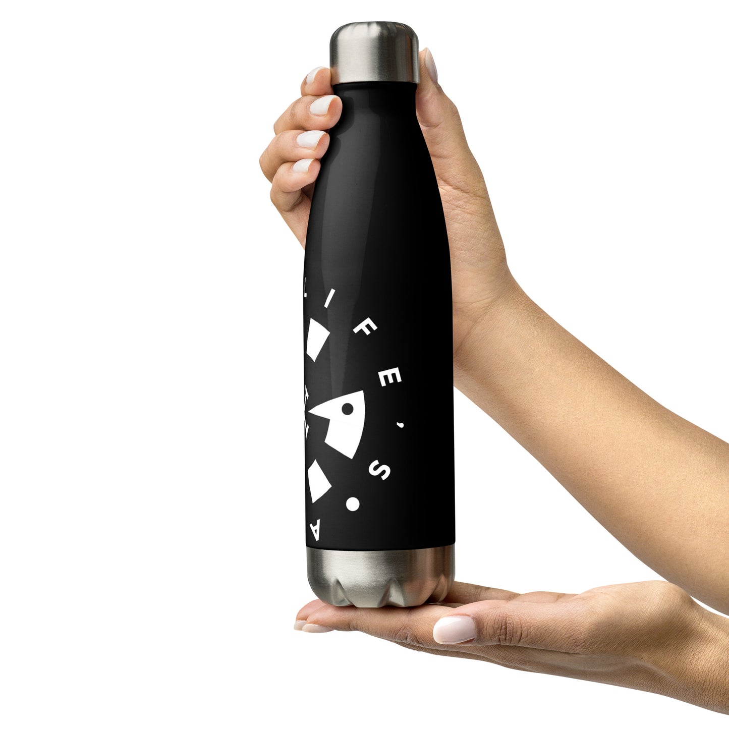 LAG Life's A Gamble Circle White Stainless steel water bottle