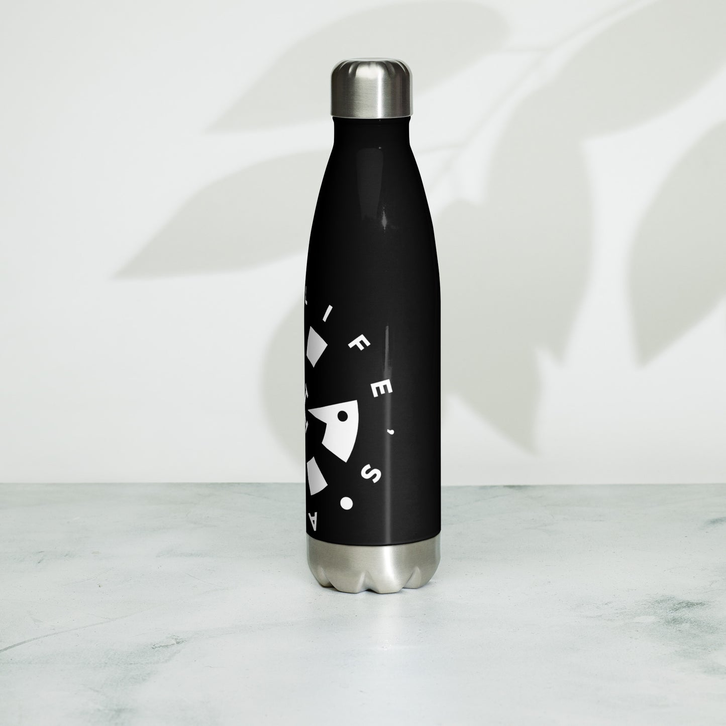 LAG Life's A Gamble Circle White Stainless steel water bottle