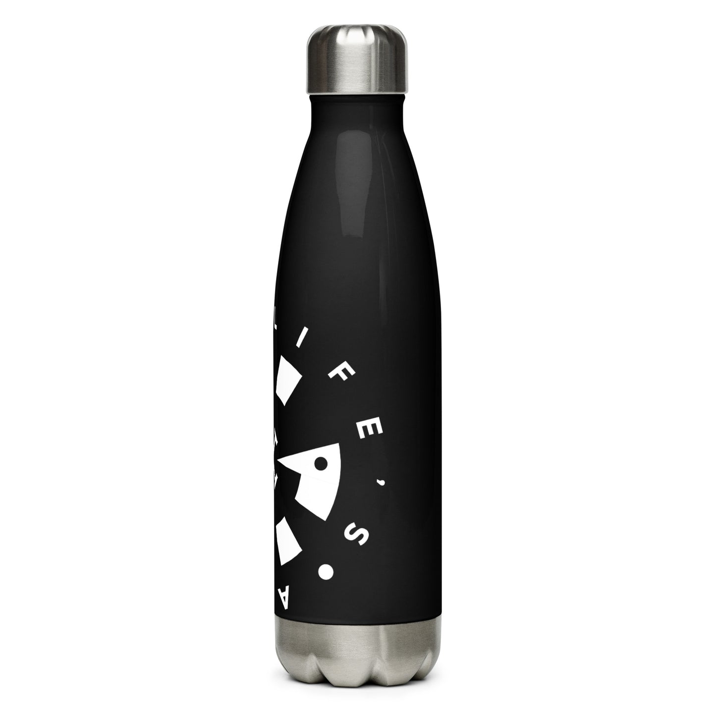 LAG Life's A Gamble Circle White Stainless steel water bottle