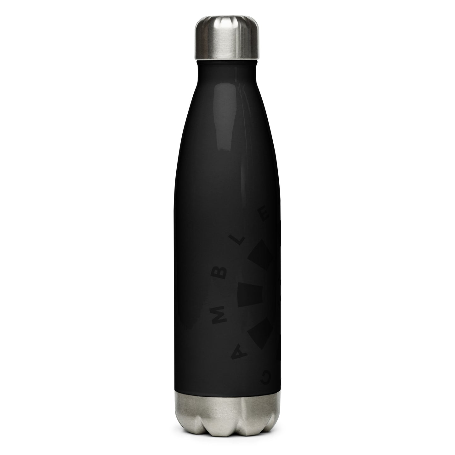 LAG Life's A Gamble Circle Black Stainless steel water bottle