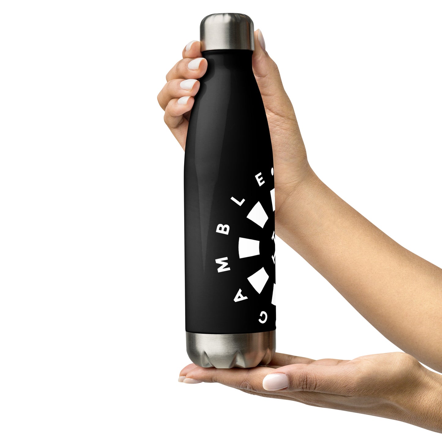 LAG Life's A Gamble Circle White Stainless steel water bottle