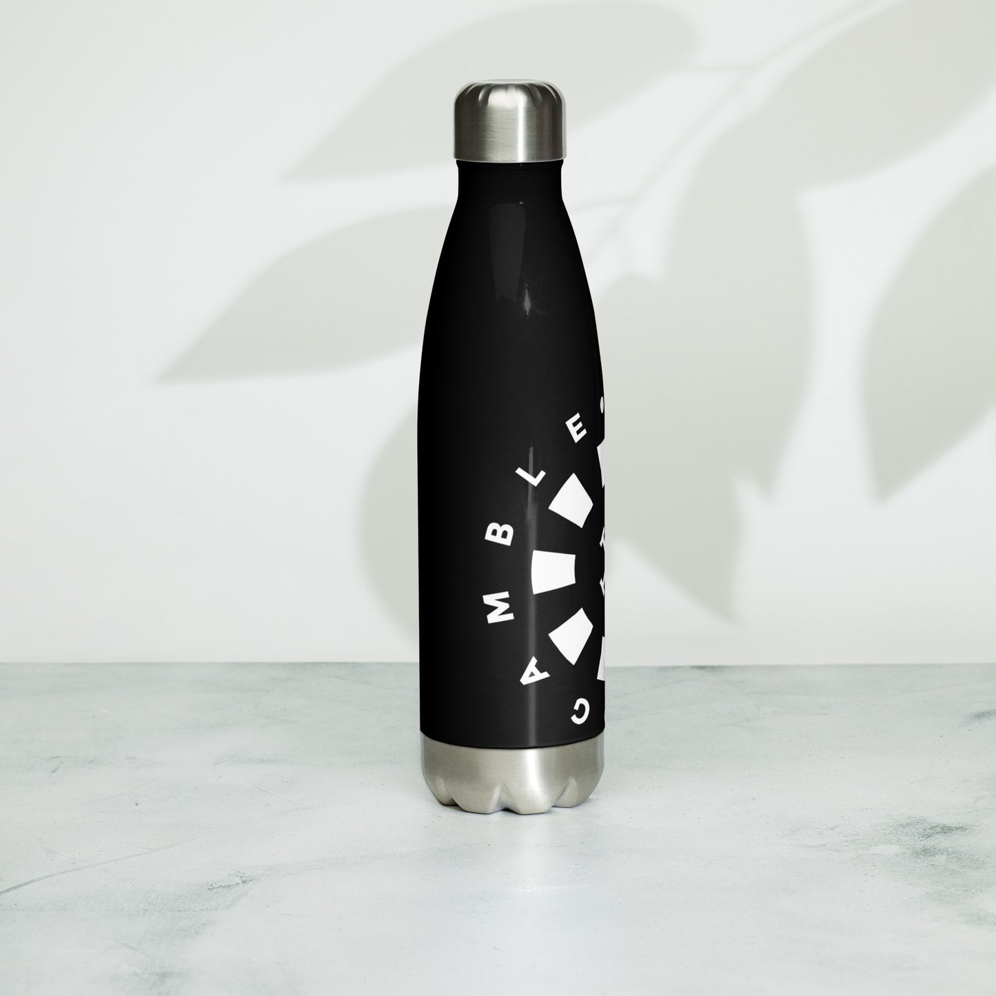 LAG Life's A Gamble Circle White Stainless steel water bottle