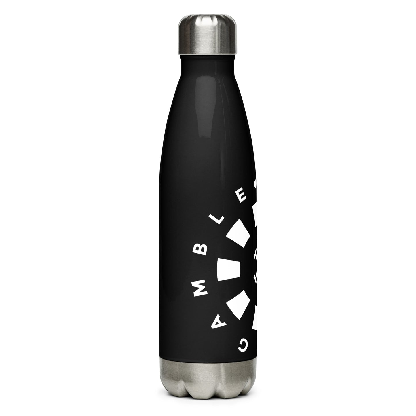 LAG Life's A Gamble Circle White Stainless steel water bottle