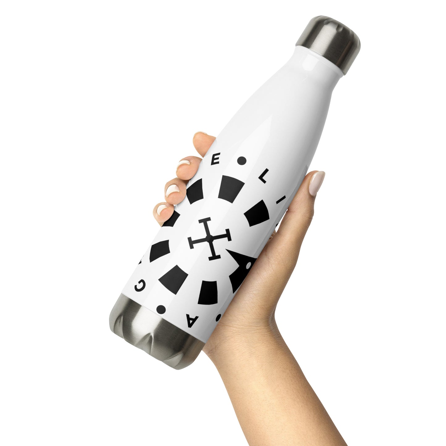LAG Life's A Gamble Circle Black Stainless steel water bottle
