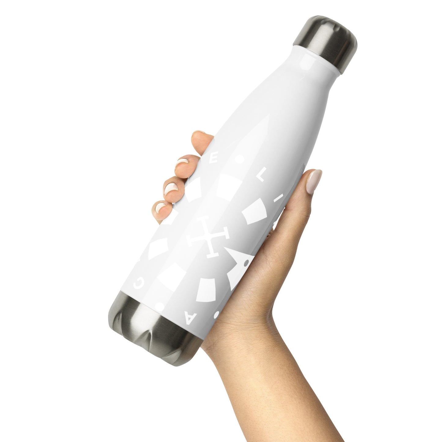 LAG Life's A Gamble Circle White Stainless steel water bottle