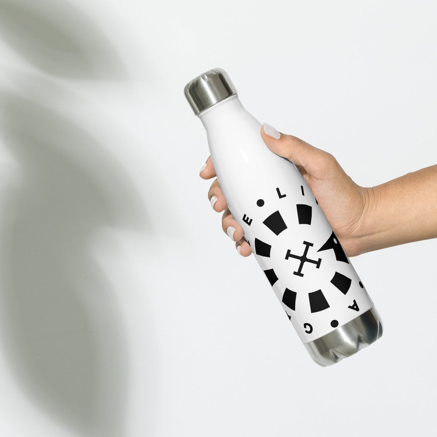 LAG Life's A Gamble Circle Black Stainless steel water bottle
