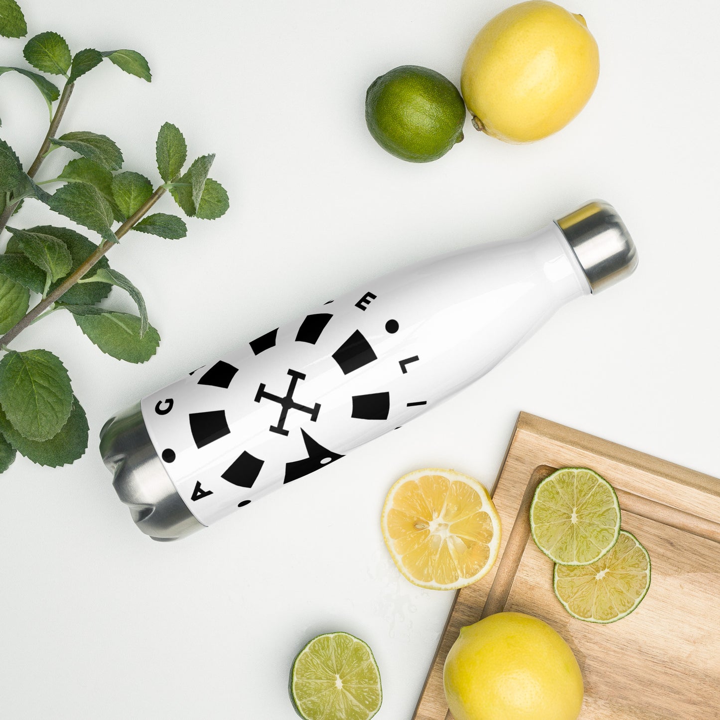LAG Life's A Gamble Circle Black Stainless steel water bottle