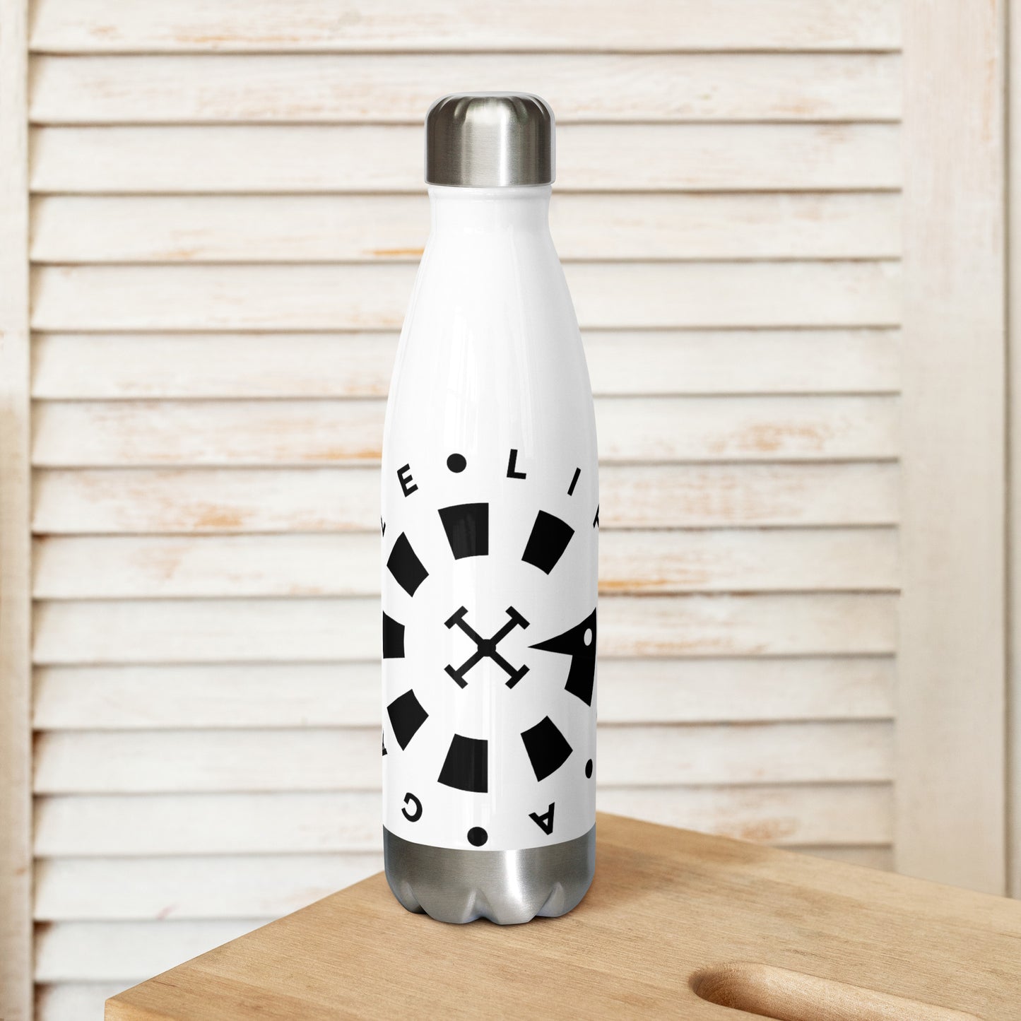 LAG Life's A Gamble Circle Black Stainless steel water bottle