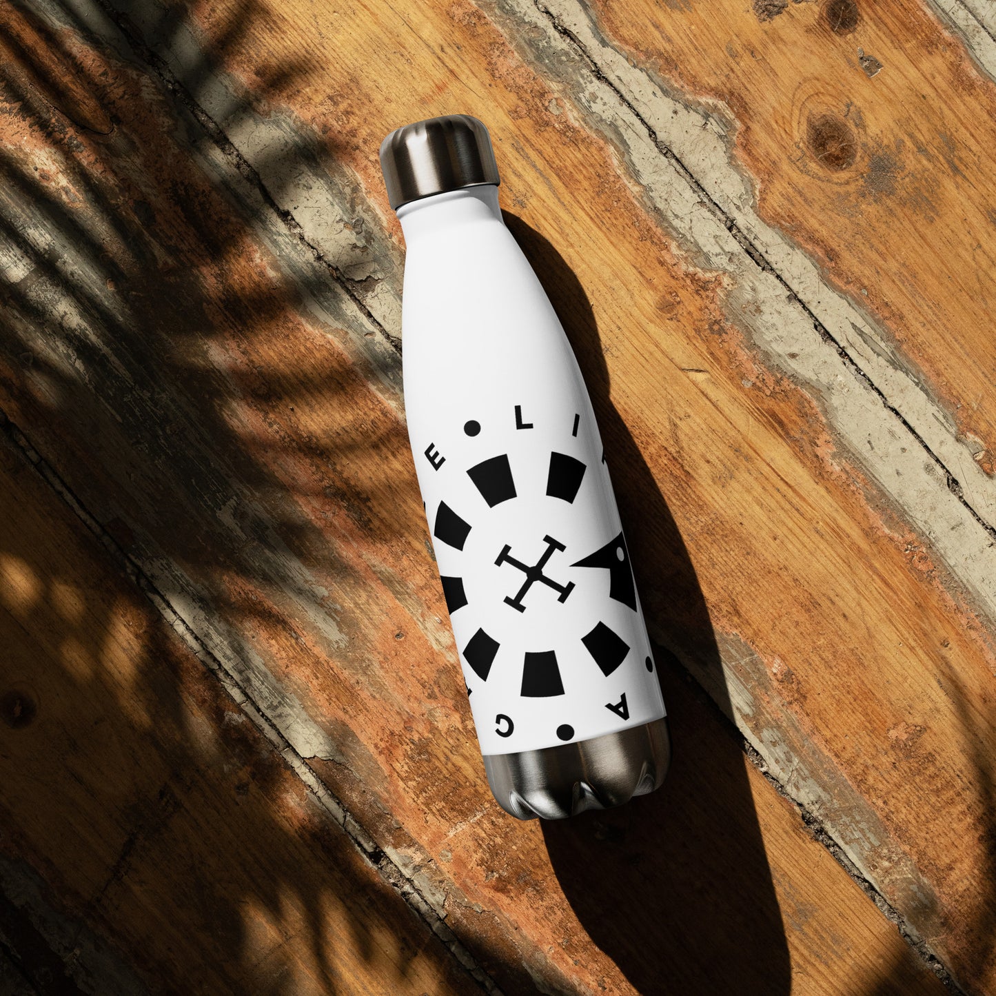 LAG Life's A Gamble Circle Black Stainless steel water bottle
