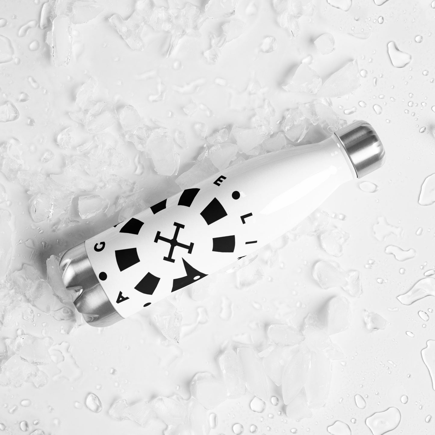 LAG Life's A Gamble Circle Black Stainless steel water bottle